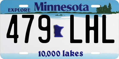 MN license plate 479LHL