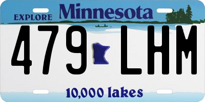 MN license plate 479LHM