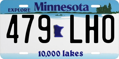 MN license plate 479LHO