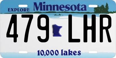 MN license plate 479LHR