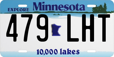 MN license plate 479LHT