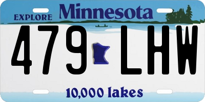 MN license plate 479LHW