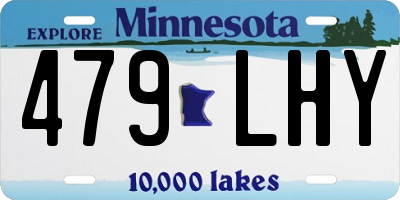 MN license plate 479LHY