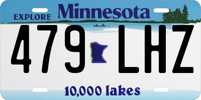 MN license plate 479LHZ