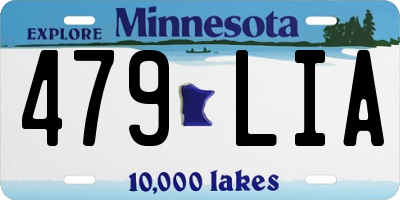 MN license plate 479LIA
