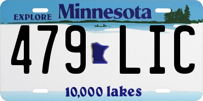 MN license plate 479LIC