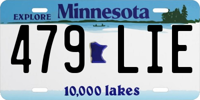 MN license plate 479LIE