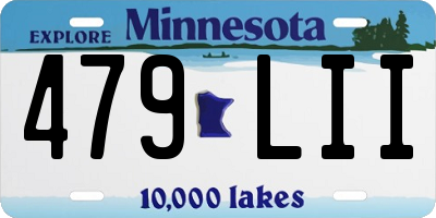 MN license plate 479LII