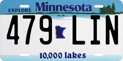 MN license plate 479LIN