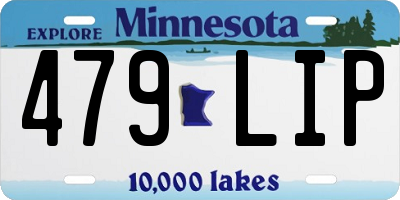 MN license plate 479LIP