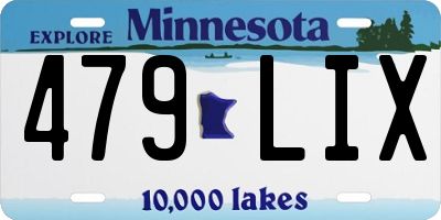 MN license plate 479LIX