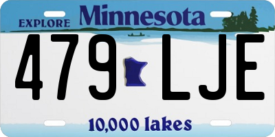 MN license plate 479LJE