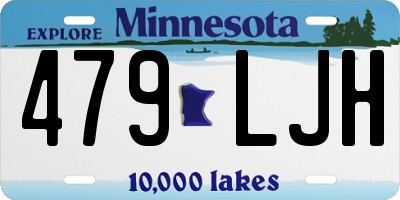 MN license plate 479LJH