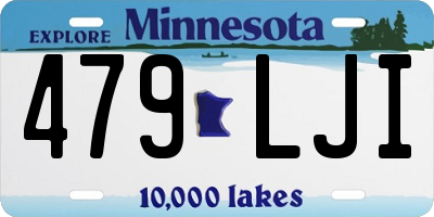 MN license plate 479LJI