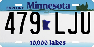 MN license plate 479LJU