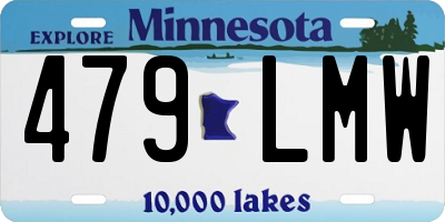 MN license plate 479LMW