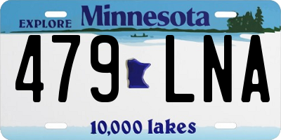 MN license plate 479LNA