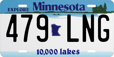 MN license plate 479LNG