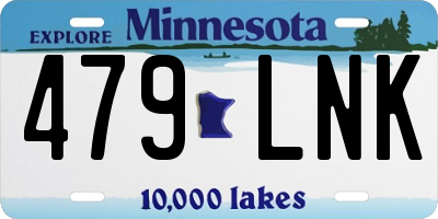 MN license plate 479LNK