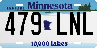 MN license plate 479LNL