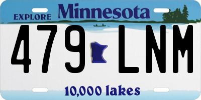MN license plate 479LNM