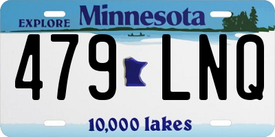 MN license plate 479LNQ