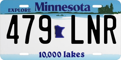 MN license plate 479LNR