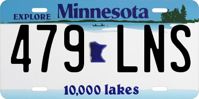 MN license plate 479LNS