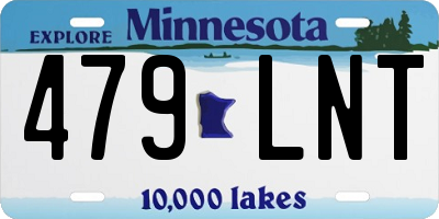 MN license plate 479LNT