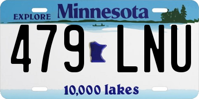 MN license plate 479LNU
