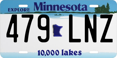 MN license plate 479LNZ