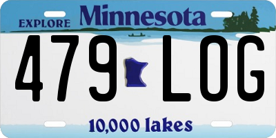 MN license plate 479LOG