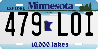 MN license plate 479LOI