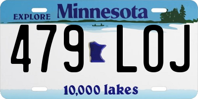 MN license plate 479LOJ