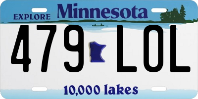 MN license plate 479LOL