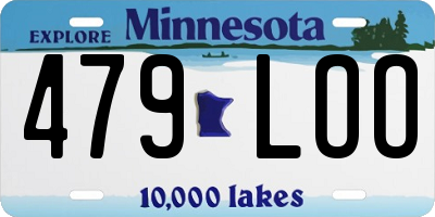 MN license plate 479LOO