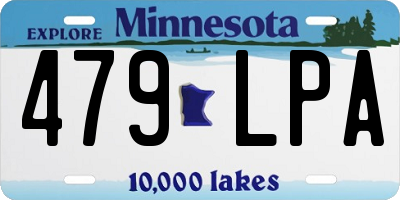 MN license plate 479LPA