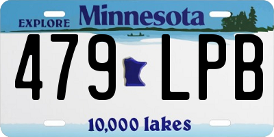 MN license plate 479LPB