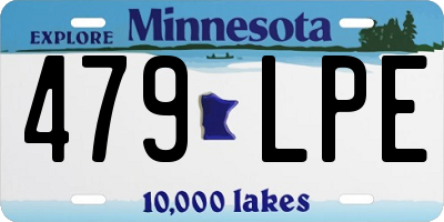 MN license plate 479LPE