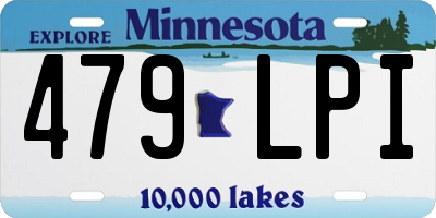 MN license plate 479LPI