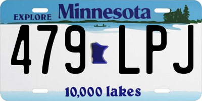 MN license plate 479LPJ