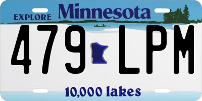MN license plate 479LPM