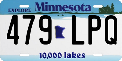 MN license plate 479LPQ