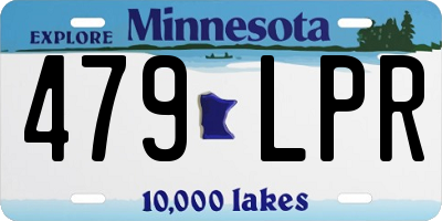 MN license plate 479LPR