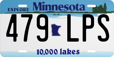 MN license plate 479LPS