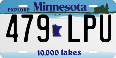 MN license plate 479LPU