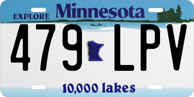 MN license plate 479LPV
