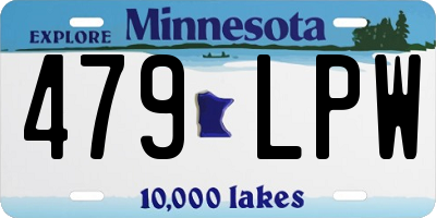 MN license plate 479LPW