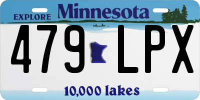 MN license plate 479LPX