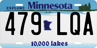 MN license plate 479LQA